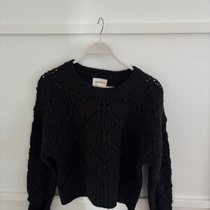 Lucky Brand Black Knit Sweater